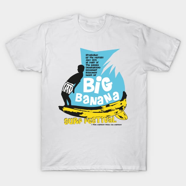 Big Banana Surf T-Shirt by PopGraphics